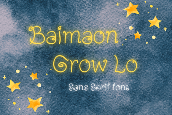 Baimaon Grow Lo: A Fun and Versatile Sans Serif Font for Digital Design