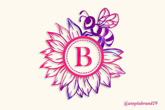 Choosing the Right Font for a Creative Brand: Sunflower Bee Monogram