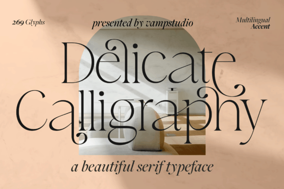 Delicate Calligraphy: A Serif Font with Subtle Elegance