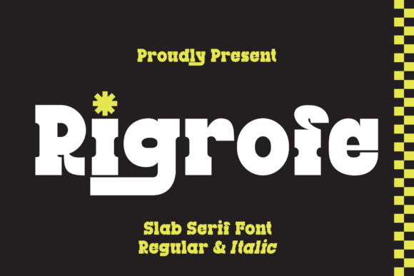 Rigrofe: A Nostalgic Slab Serif Font for Campaign Creativity