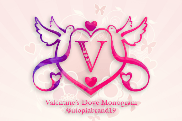 Valentines Dove Monogram: A Timeless Font for Crafters and Designers
